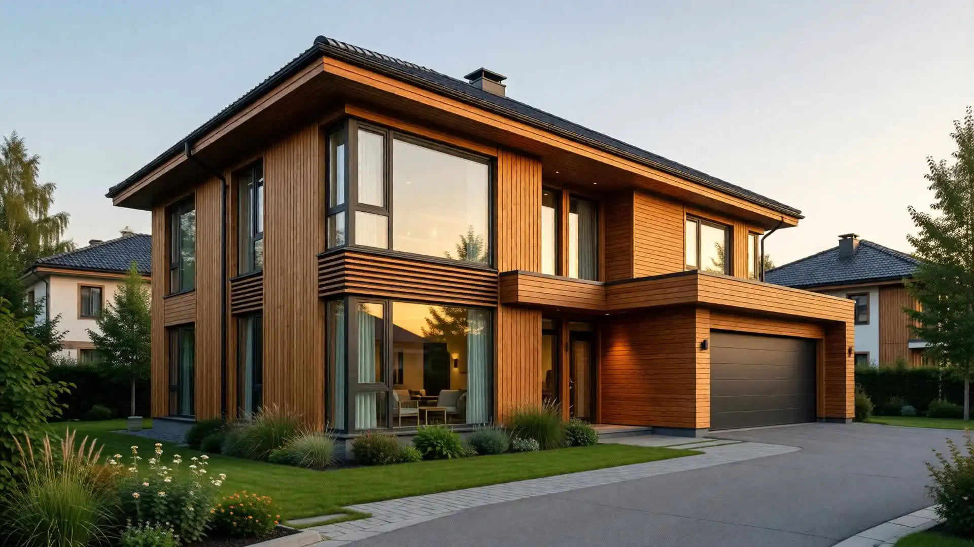 نمای ساختمان با ترموود فنلاندی